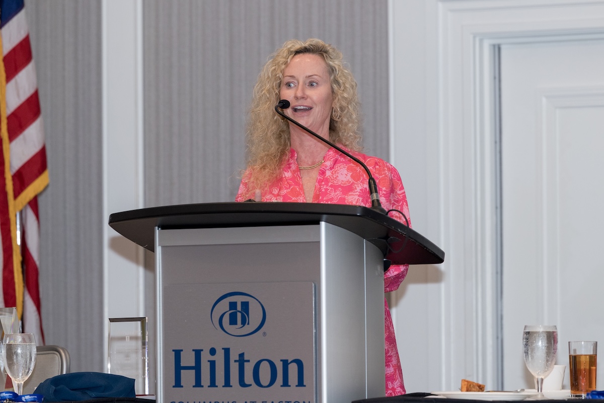 Jennifer L. Gwilym DO accepts the 2026 Ohio ACOFP Distinguished Service Award